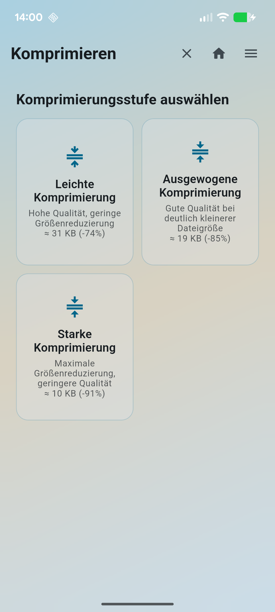 PDF Editor OneX Komprimieren