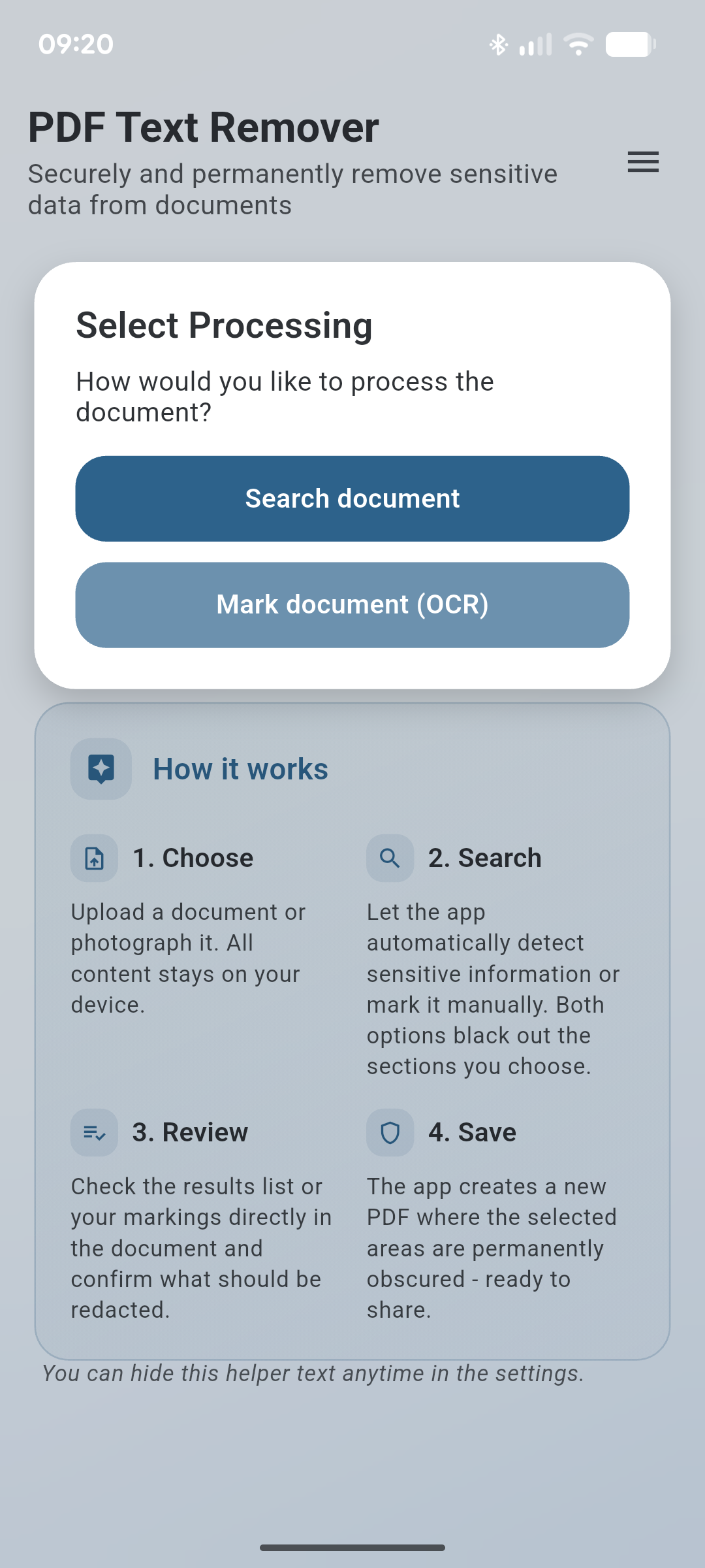 PDF-tekstverwijderaar workflow